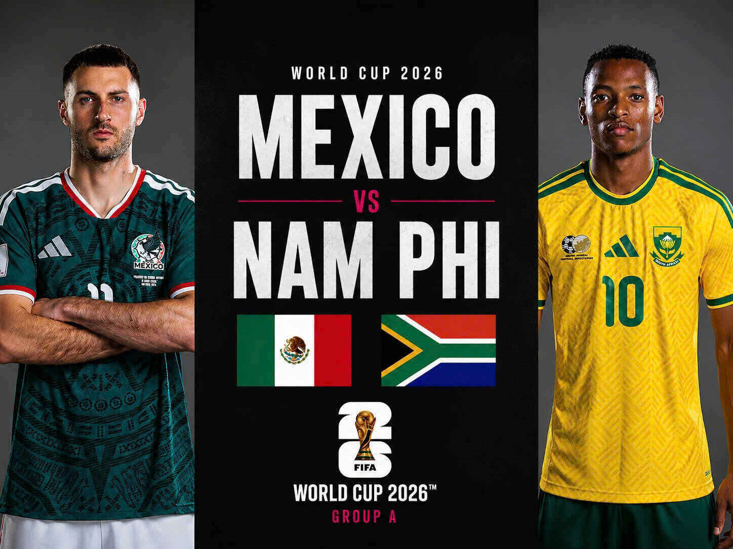 Link xem trực tiếp Mexico và Nam Phi (bảng A World Cup 2026)